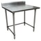 Bk Resources Stainless Steel Work Table With Open Base, 5" Rear Riser 48"Wx30"D VTTR5OB-4830 - alternate 1